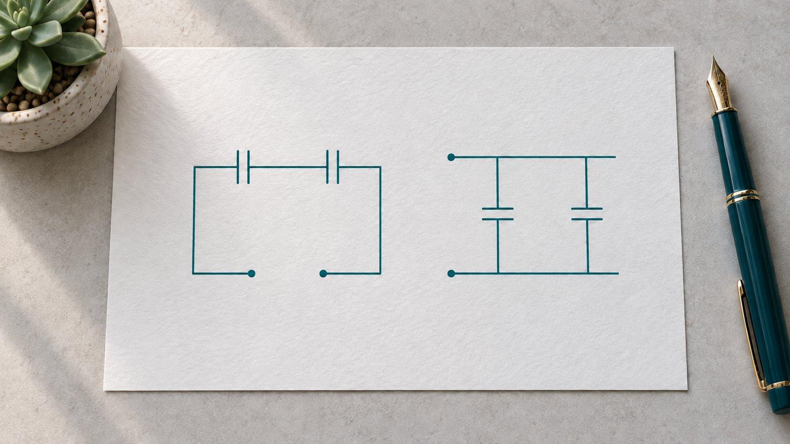 Capacitors in Series and Parallel: Charge, Voltage, and C